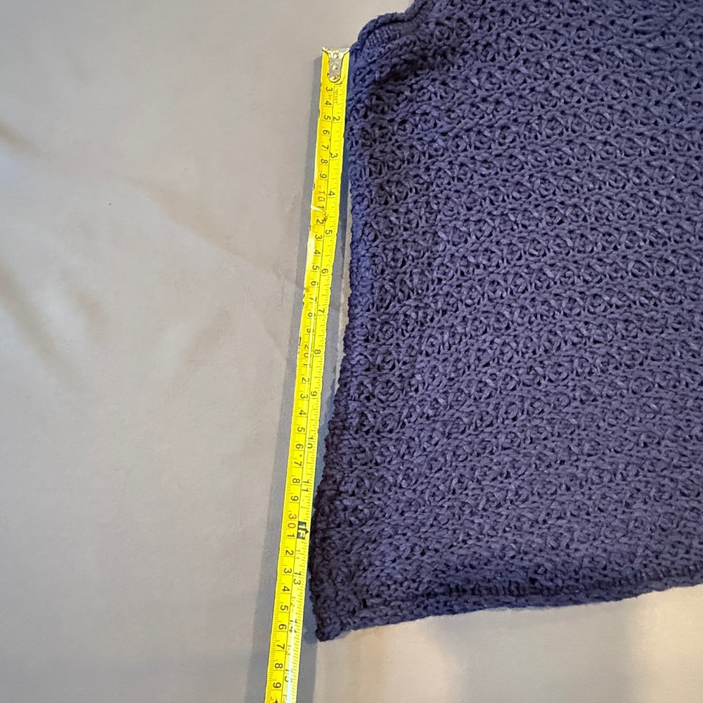 Aerie Navy Blue Open Knit Tank Top Women's Size Large — Fall Layering Piece - Picture 7 of 12
